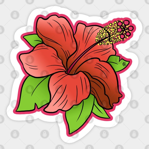 Hibiscus Sticker by aliyahart